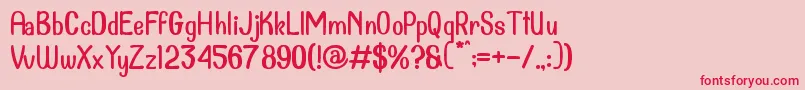 Dollanan 2 Font – Red Fonts on Pink Background