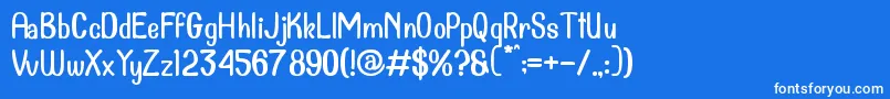 Dollanan 2 Font – White Fonts on Blue Background