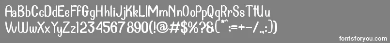 Dollanan 2 Font – White Fonts on Gray Background