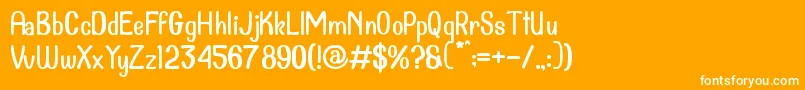 Шрифт Dollanan 2 – белые шрифты на оранжевом фоне