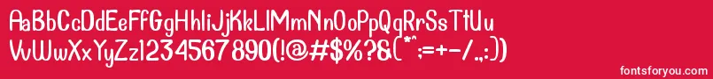 Dollanan 2 Font – White Fonts on Red Background