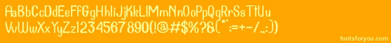 Dollanan 2 Font – Yellow Fonts on Orange Background