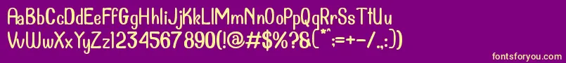 Dollanan 2 Font – Yellow Fonts on Purple Background