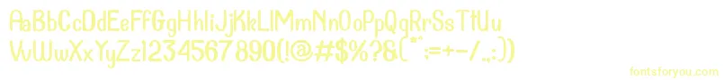 Dollanan 2 Font – Yellow Fonts on White Background