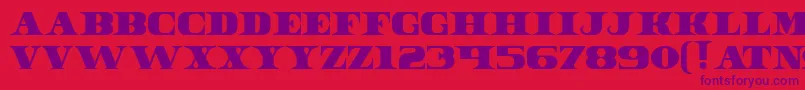 Dollar Bill Font – Purple Fonts on Red Background