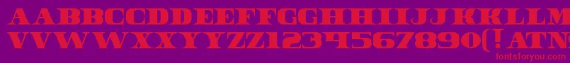 Dollar Bill Font – Red Fonts on Purple Background