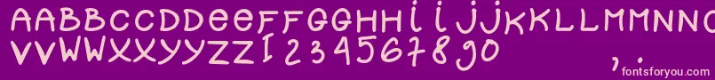 dolly Font – Pink Fonts on Purple Background