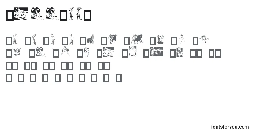 Schriftart Dollybat (125328) – Alphabet, Zahlen, spezielle Symbole