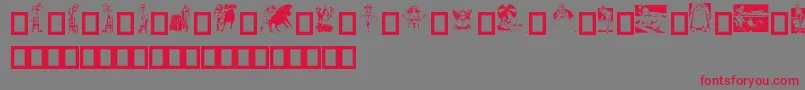 Dollybat Font – Red Fonts on Gray Background