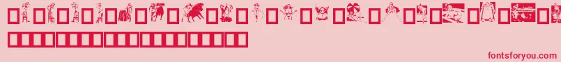 Dollybat Font – Red Fonts on Pink Background