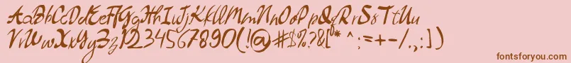 Dollyland Font – Brown Fonts on Pink Background