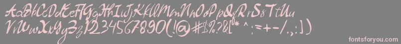 Dollyland Font – Pink Fonts on Gray Background