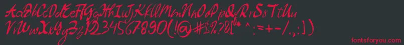Dollyland Font – Red Fonts on Black Background