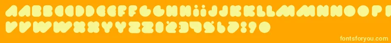 Avantfatlove Font – Yellow Fonts on Orange Background