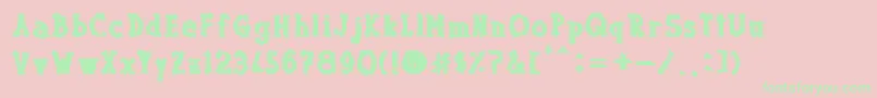Dolor de Muelas Font – Green Fonts on Pink Background