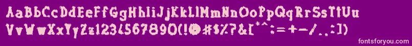 Dolor de Muelas Font – Pink Fonts on Purple Background