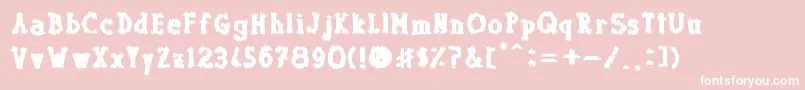 Dolor de Muelas Font – White Fonts on Pink Background