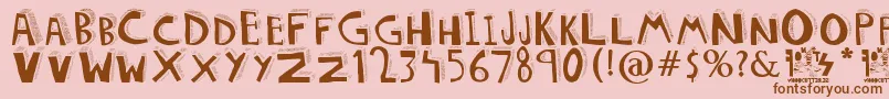 DOLORES Font – Brown Fonts on Pink Background