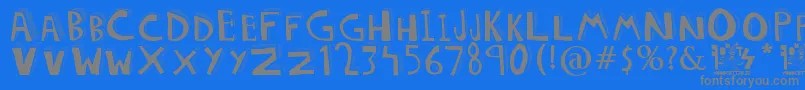 DOLORES Font – Gray Fonts on Blue Background
