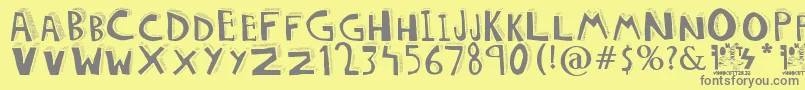 DOLORES Font – Gray Fonts on Yellow Background