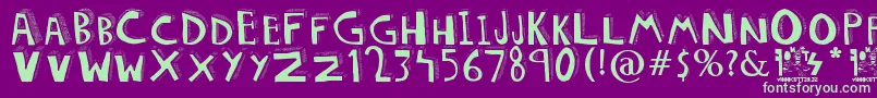 DOLORES Font – Green Fonts on Purple Background
