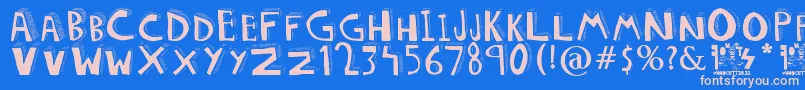 Шрифт DOLORES – розовые шрифты на синем фоне