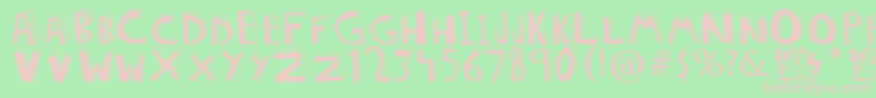 DOLORES Font – Pink Fonts on Green Background