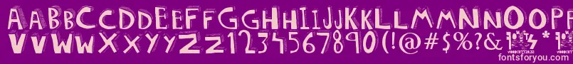 DOLORES Font – Pink Fonts on Purple Background