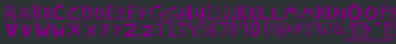 Шрифт DOLORES – фиолетовые шрифты на чёрном фоне