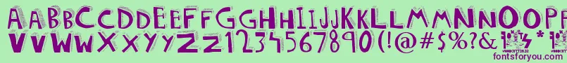DOLORES Font – Purple Fonts on Green Background