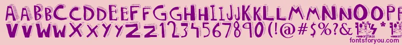 DOLORES Font – Purple Fonts on Pink Background