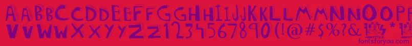 DOLORES Font – Purple Fonts on Red Background