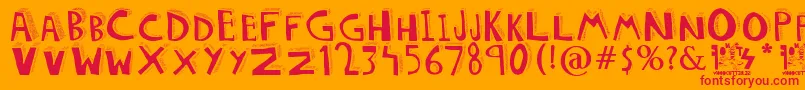 DOLORES Font – Red Fonts on Orange Background