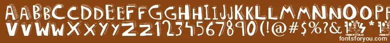 DOLORES Font – White Fonts on Brown Background
