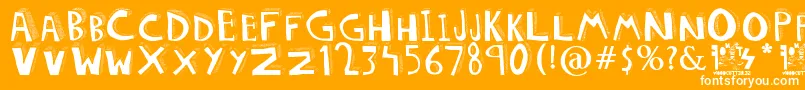 DOLORES Font – White Fonts on Orange Background