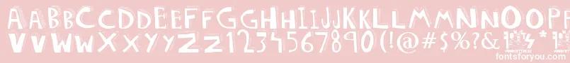 DOLORES Font – White Fonts on Pink Background