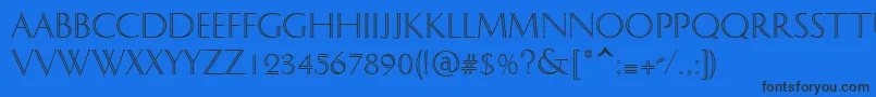 DOLPHIAN Font – Black Fonts on Blue Background