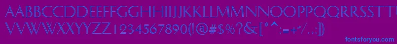 DOLPHIAN Font – Blue Fonts on Purple Background