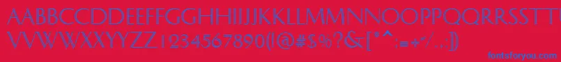 DOLPHIAN Font – Blue Fonts on Red Background