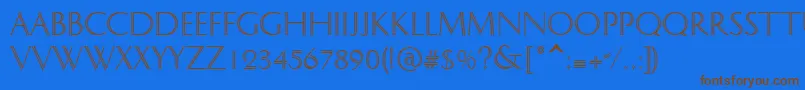 DOLPHIAN Font – Brown Fonts on Blue Background