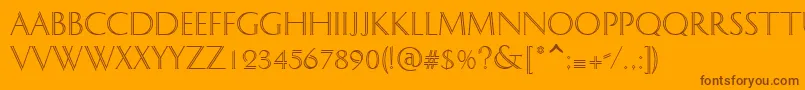 DOLPHIAN Font – Brown Fonts on Orange Background