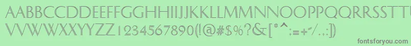 DOLPHIAN Font – Gray Fonts on Green Background