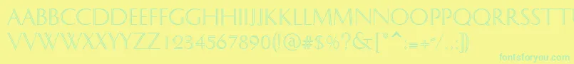 DOLPHIAN Font – Green Fonts on Yellow Background