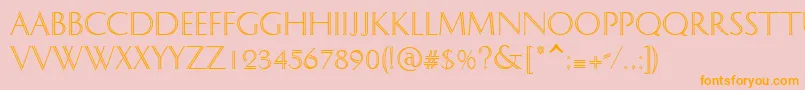 DOLPHIAN Font – Orange Fonts on Pink Background