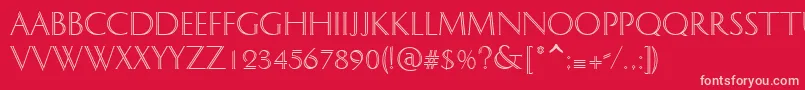 DOLPHIAN Font – Pink Fonts on Red Background