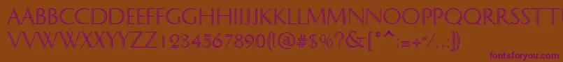 DOLPHIAN Font – Purple Fonts on Brown Background