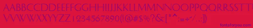 DOLPHIAN Font – Purple Fonts on Red Background