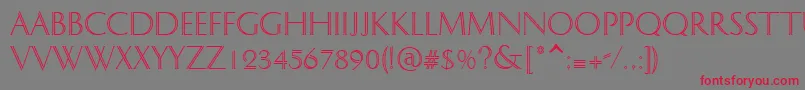 DOLPHIAN Font – Red Fonts on Gray Background