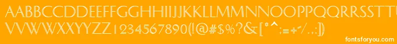 DOLPHIAN Font – White Fonts on Orange Background