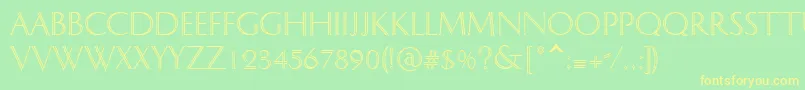DOLPHIAN Font – Yellow Fonts on Green Background
